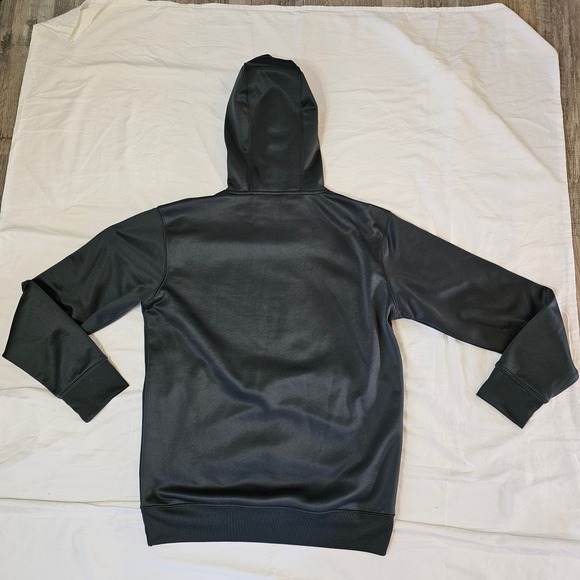 Nike thermafit black fleece  hoodie with LHU logo. Preowned in a men's sz small. - Picture 7 of 11